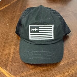 Columbia PFG Fish Flag Patch Mesh Back Unstructured Hat | Black
